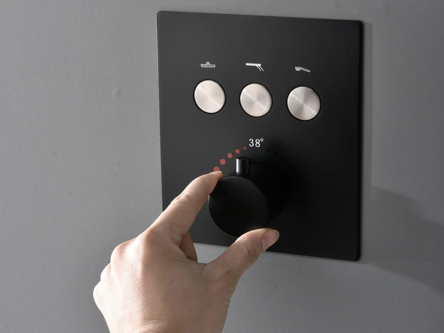 Thermostatische inbouw regendoucheset - Tuatara Mat zwart