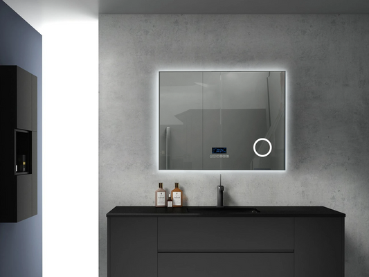 LED Badkamerspiegel - Bluetooth - Noël Gunmetal grey - 80x70cm