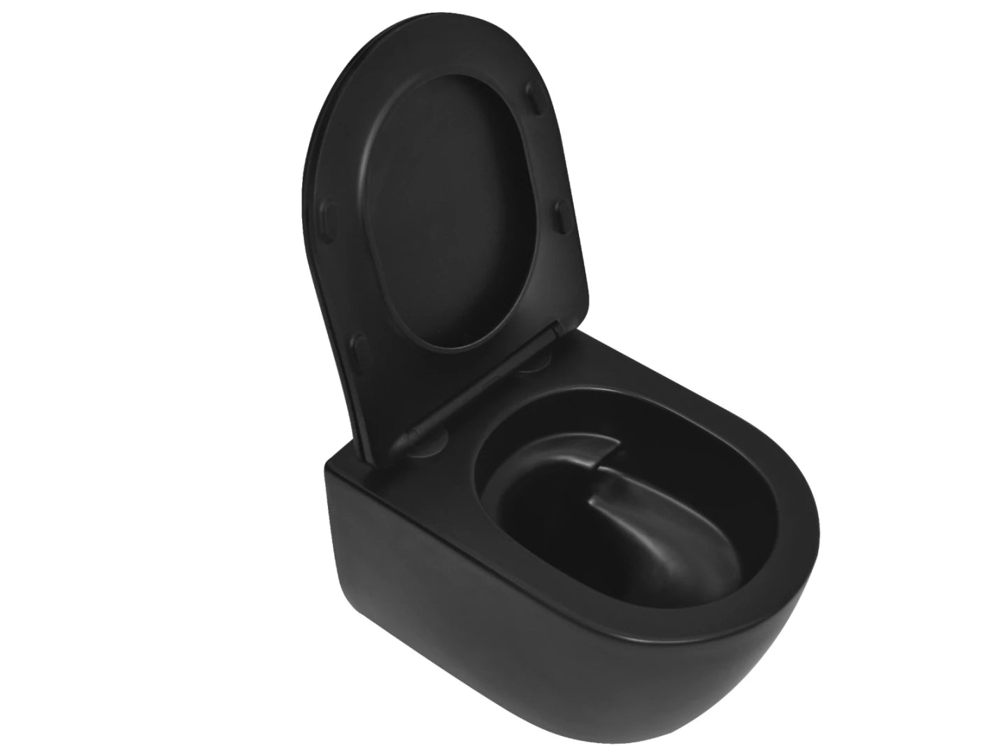 Hangend rimless toilet - Turbo flush - Brooklyn Mat zwart - 49x36x34cm