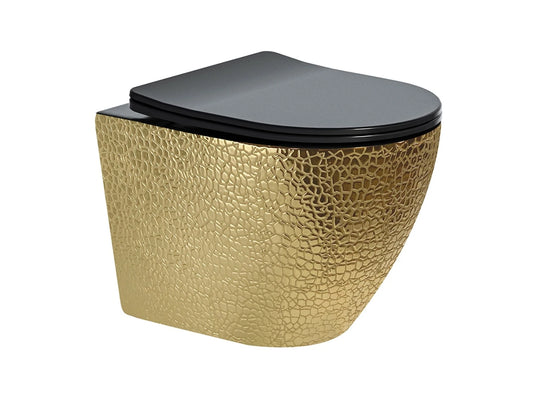 Hangend rimless toilet - Alaska Goud - 49x37x37cm