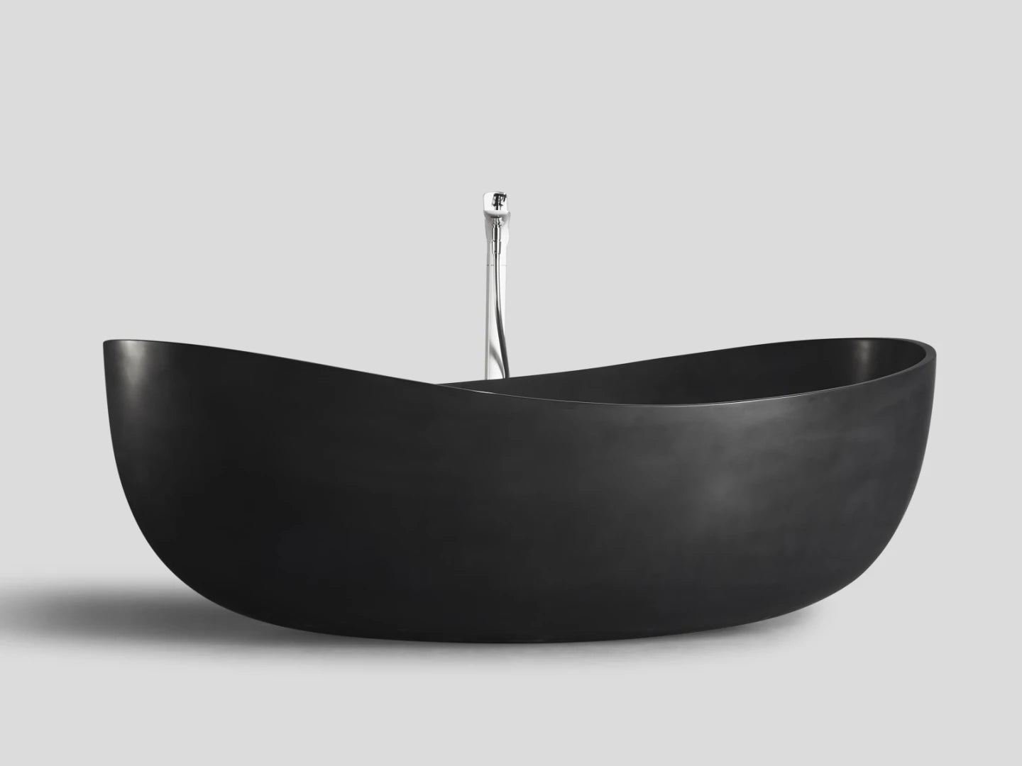 Vrijstaand bad - Solid surface - Ethan Mat zwart - 180x109x62cm