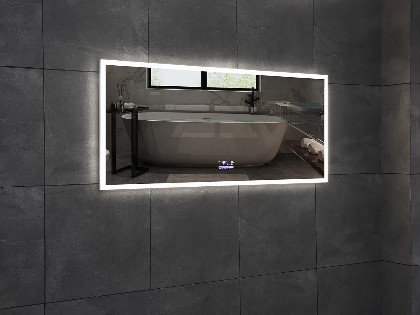 LED Badkamerspiegel - Bluetooth - Nova RVS - 180x70cm