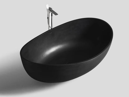 Vrijstaand bad - Solid surface - Ethan Mat zwart - 180x109x62cm