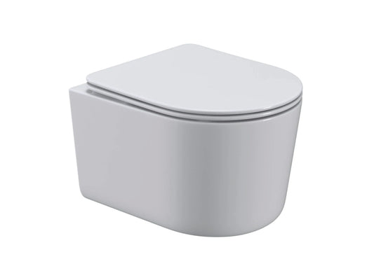 Hangend compact toilet - Kreta Glans wit - 44x36x28cm