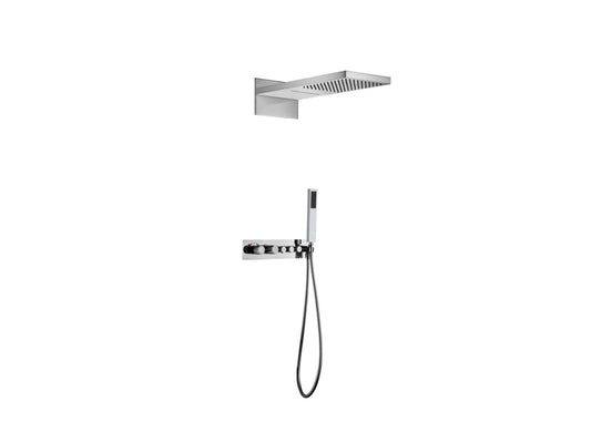 Thermostatische Inbouw regendoucheset - Waterval - Dex Chroom