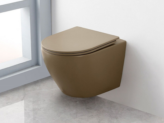 Toiletpot Randloos - Itsie taupe - Softclose Zitting