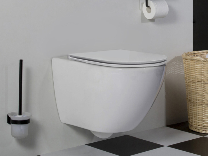 Hangend Toilet - Jama Randloos Compact - Platte Softclose Zitting