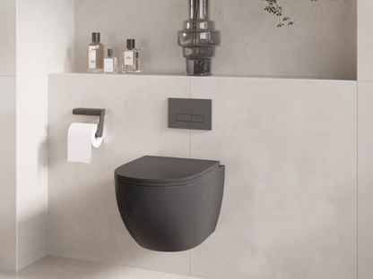 Toiletpot Randloos - Itsie Mat Antraciet - Softclose Zitting