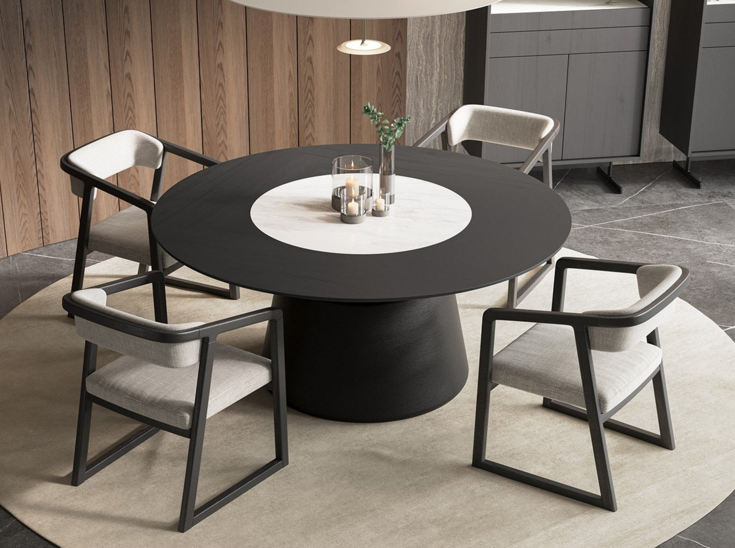 Luna Eettafel Rond 360° Draaibaar