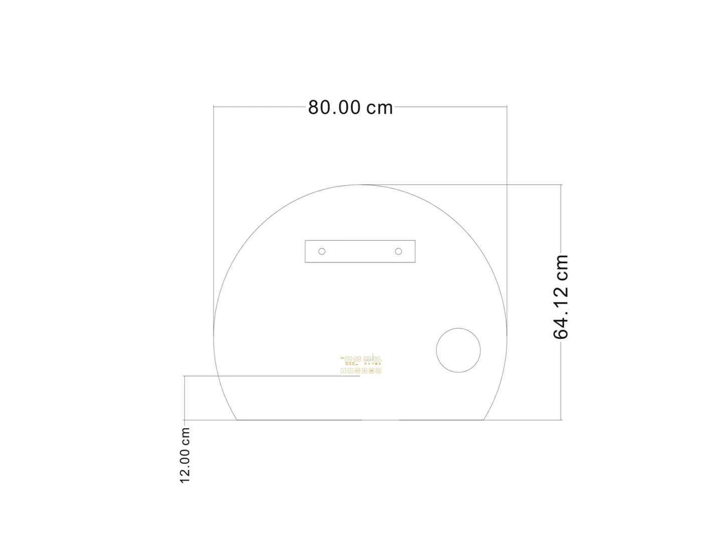 LED Badkamerspiegel - Bluetooth en speakers - Hannah 80x64cm