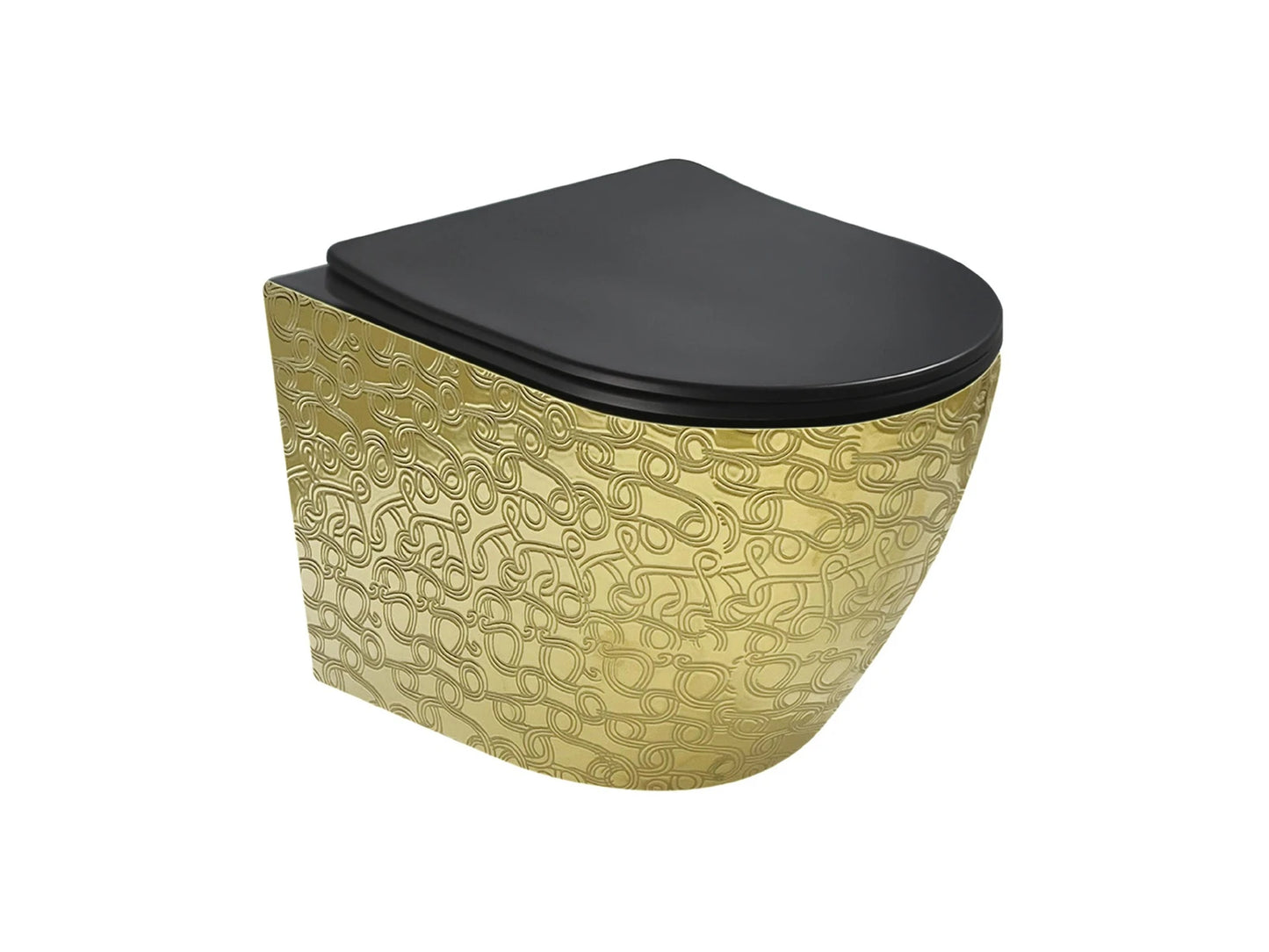 Hangend rimless toilet - Alaska Goud - 49x37x37cm