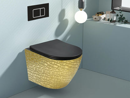 Hangend rimless toilet - Alaska Goud - 49x37x37cm