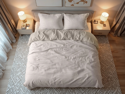 COMFY® Teddy Katoen Dekbedovertrek Taupe - 240 x 200/220