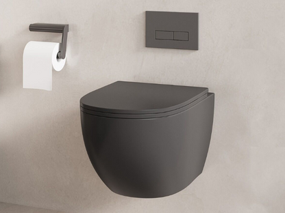 Toiletpot Randloos - Itsie Mat Antraciet - Softclose Zitting