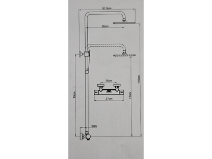 Luxora® Doucheset Opbouw Thermostatisch Rond - Chroom