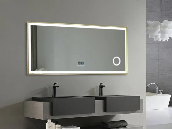 LED Badkamerspiegel - Bluetooth - Joshua Geborsteld goud - 160x70cm