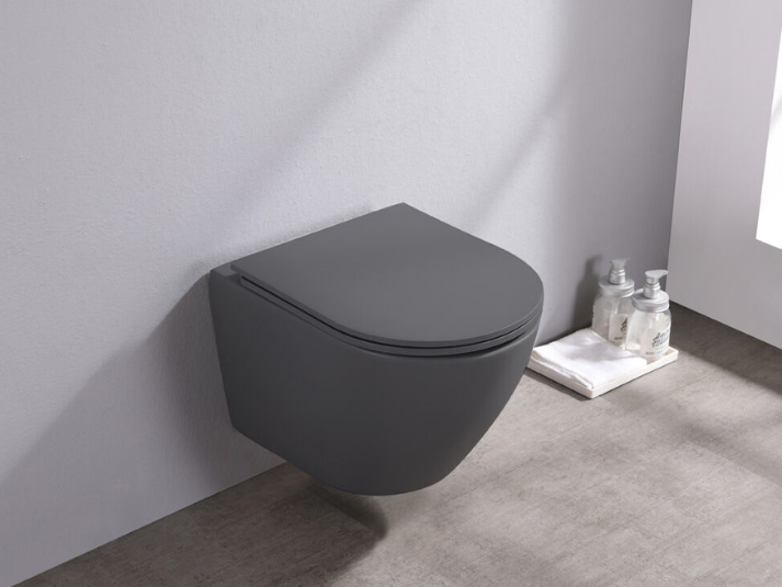 Toiletpot Randloos - Itsie Mat Antraciet - Softclose Zitting