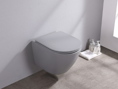 Toiletpot Randloos - Itsie Grijs Mat - Softclose Zitting