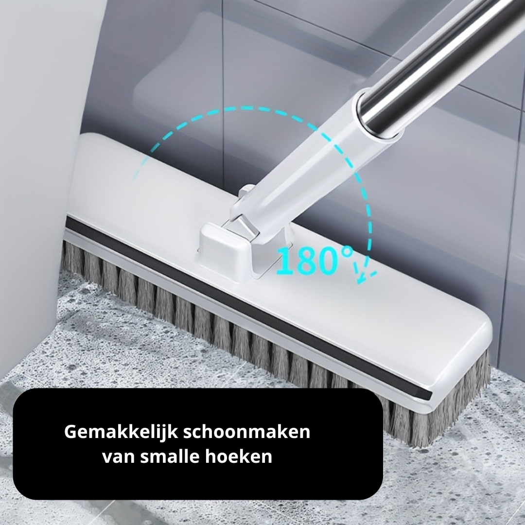 HomeEase® 2-in-1 Draaibare Schoonmaakborstel met Lange Steel