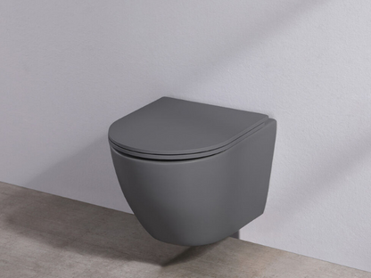 Toiletpot Randloos - Itsie Mat Antraciet - Softclose Zitting