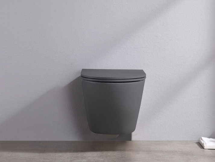 Toiletpot Randloos - Itsie Mat Antraciet - Softclose Zitting