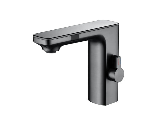 Wastafelkraan - Automatisch met sensor - digitaal display - Thom Gunmetal grey - 16,5cm