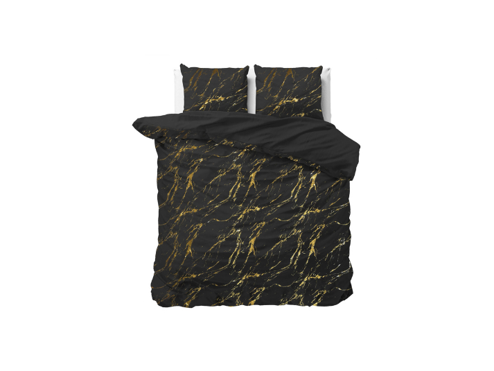 COMFY® Marble Zwart Dekbedovertrek - 240 x 220