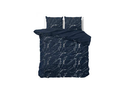 COMFY® Marble Indigo Dekbedovertrek - 200 x 220