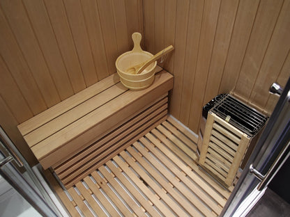 Sauna met stoomcabine - Links model - Pico Glans Zwart - 120x220x220cm