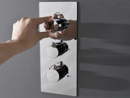 Thermostatische inbouw regendoucheset - Hake Chroom