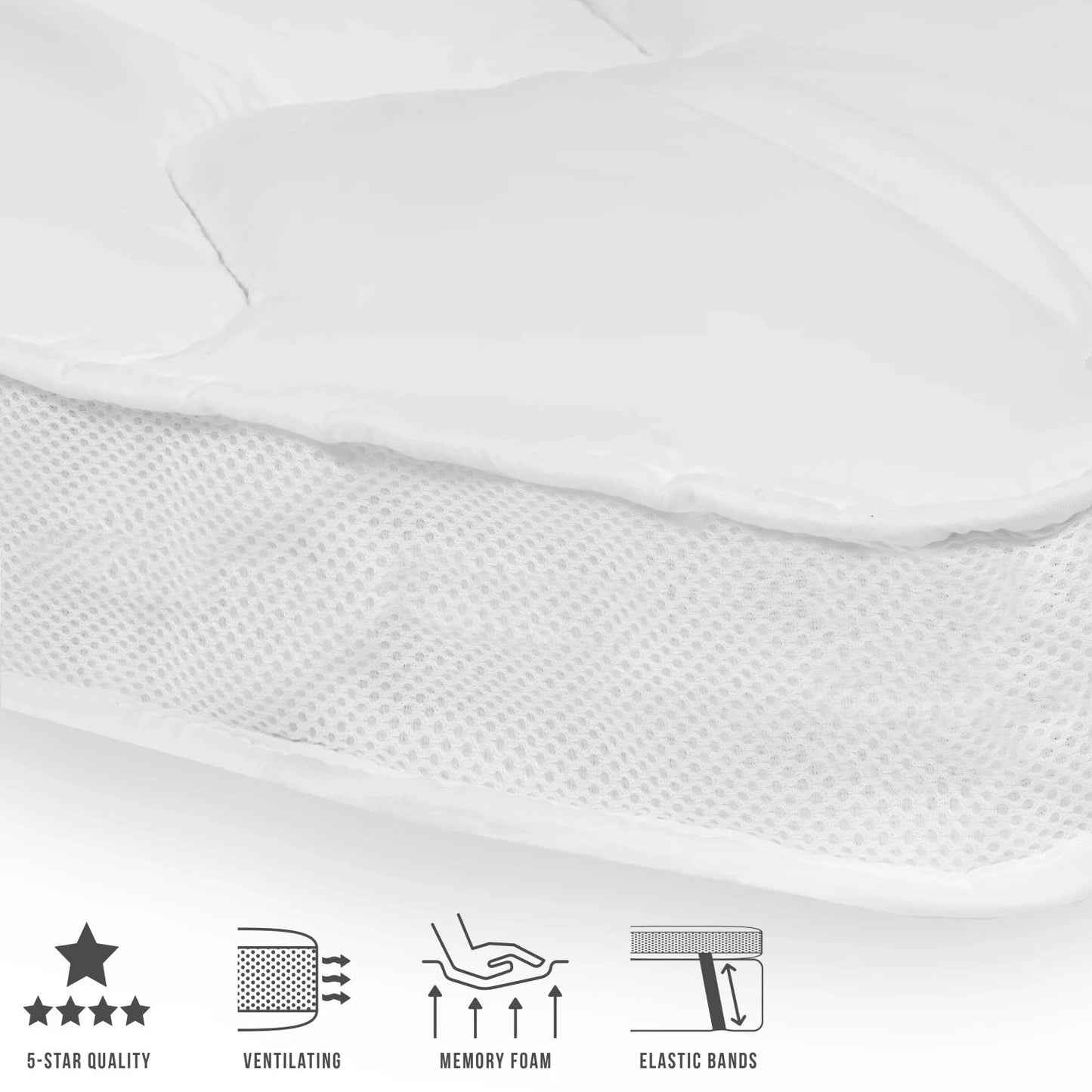 COMFY® 3D AIR Hotel Traagschuim Oplegmatras Wit