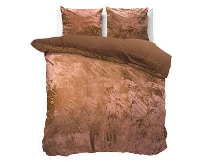 COMFY® Crushed Velvet Katoen - Bruin 240 x 220