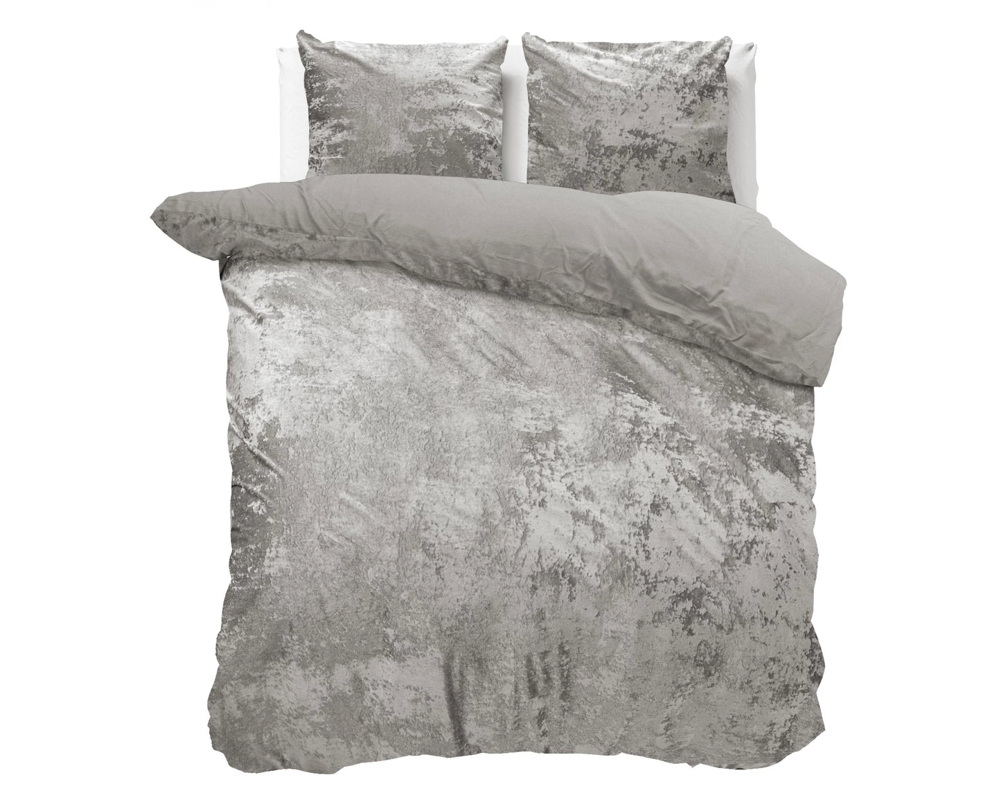 COMFY® Crushed Velvet Katoen - Zilver 240 x 220