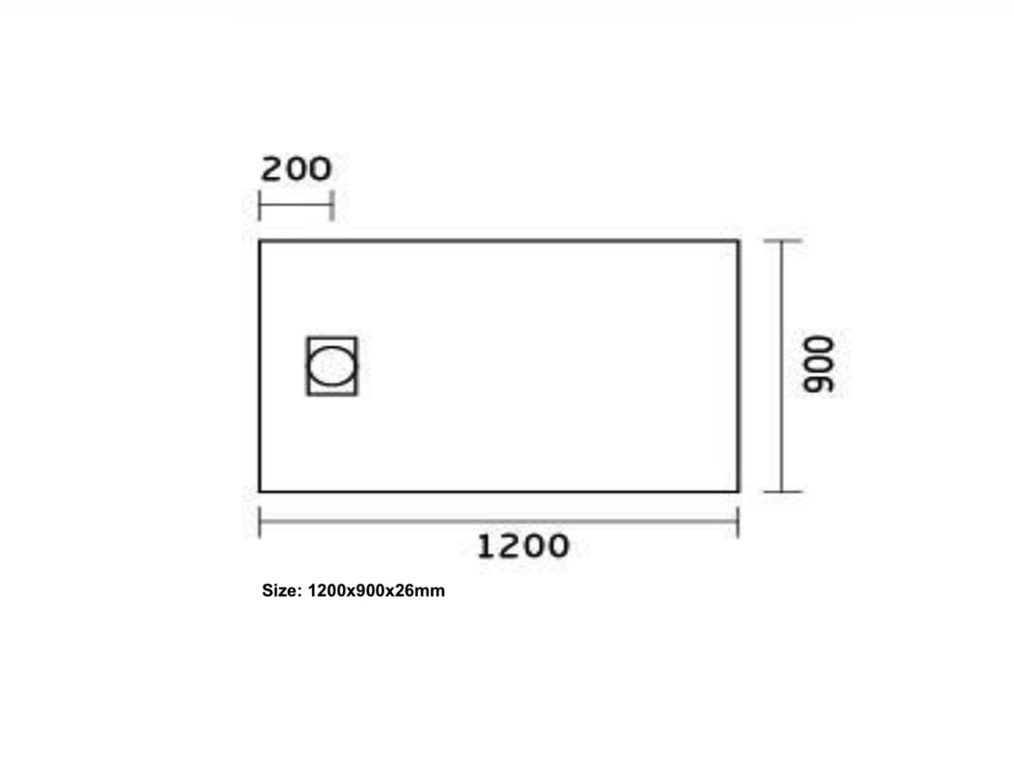 Douchebak - SMC leisteen - Toronto Mat wit - 90x120x2,6cm