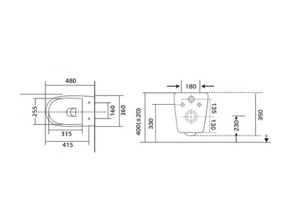 Hangend Toilet - Jama Randloos Compact - Dikke Softclose Zitting