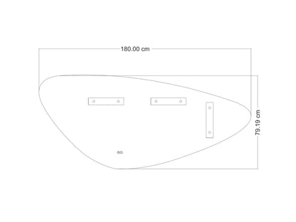 LED Badkamerspiegel - Horizontaal of verticaal - Catina 180x79cm