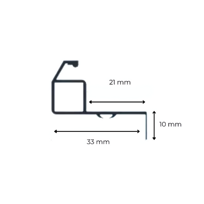 Sunflect® Inzethor op maat gemaakt - Crème/wit (RAL9001)